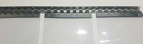 Chevauchement maximum de 86% pour des bandes PVC de 300 mm de large