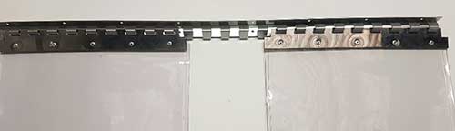 Chevauchement minimum de 50% pour des bandes PVC de 400 mm de large