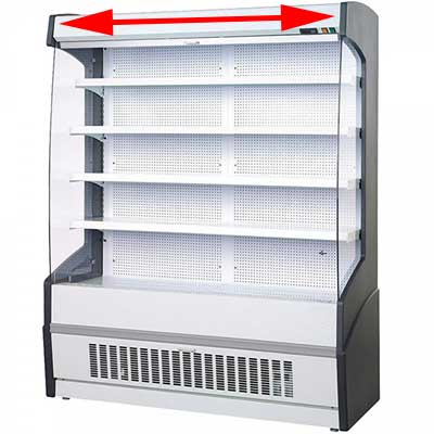 Largeur du store du refroidisseur