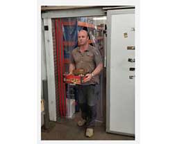 PVC strip curtains for walk-in freezers