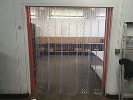 Rideau de porte à nervures